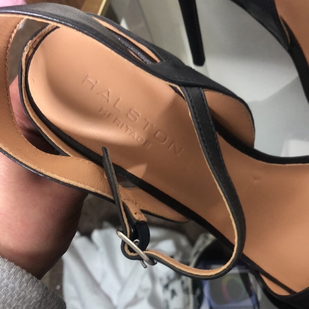 Halston heritage deep blue strappy heels size 8​ - Picture 3 of 6